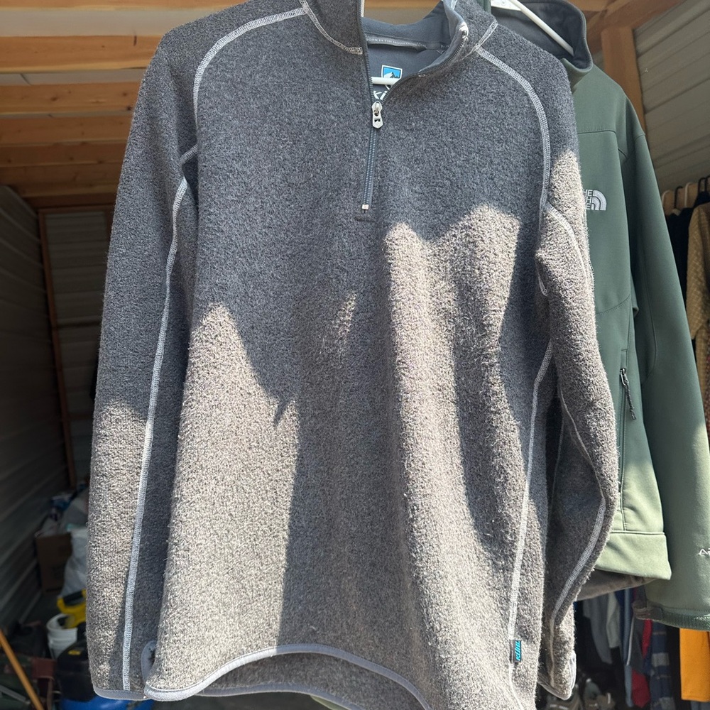 Kuhl Gray Zip Up Sweater